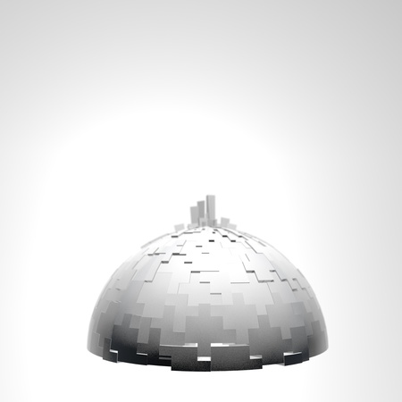 3d sctucture abstract sphere illustrationの写真素材