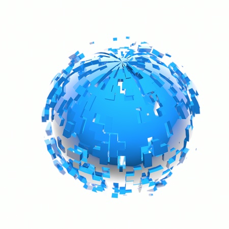 3d sctucture abstract sphere illustrationの写真素材