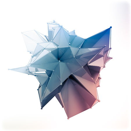 3d render structure crystal illustrationの写真素材