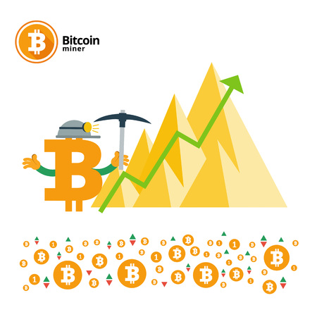 Bitcoin vector colored illustrationのイラスト素材