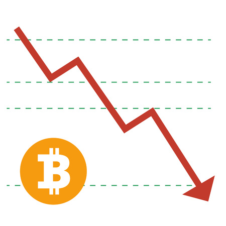 Bitcoin vector colored illustrationのイラスト素材
