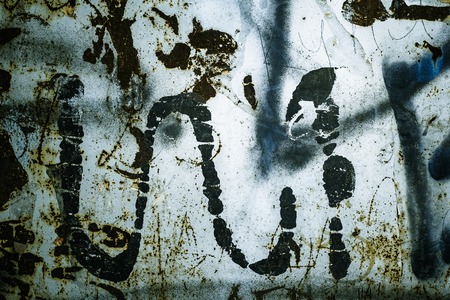 Rusty grunge metal texture with filters and effects photo set.の写真素材