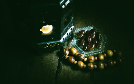 Ramadan traditional islam photo background. With filter effects and grain.の写真素材