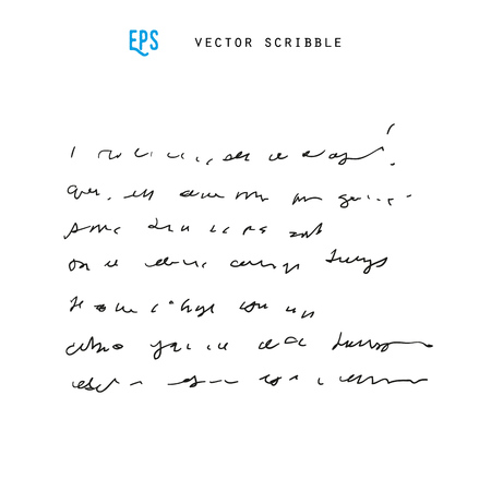 Unidentified abstract handwriting scribble vectorのイラスト素材