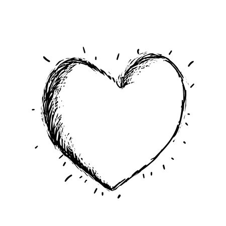 Heart vector drawing pretty art.のイラスト素材