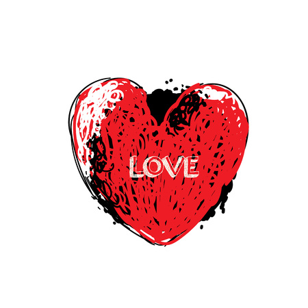 Illustration pretty vector heart art. More in portfolio.のイラスト素材