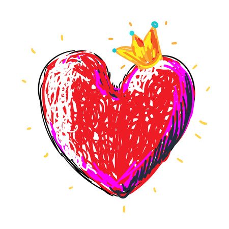 Illustration pretty vector heart art. More in portfolio.のイラスト素材