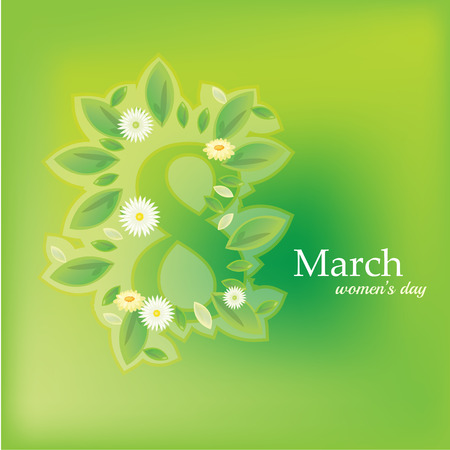 8 March Women's Day greeting card illustrationのイラスト素材