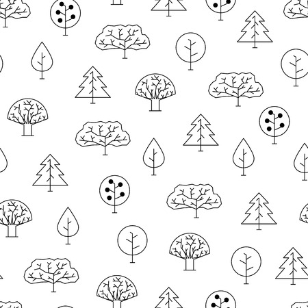 contour forest patternのイラスト素材