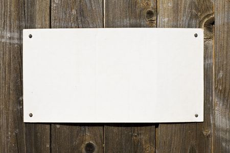 Paper On Brown Wood Texture. Ready For Your Message.の写真素材