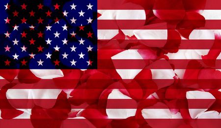 American Flag With Petal Texture. Flag series - see more in my portfolio.の写真素材