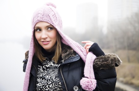 Young Woman In The Pink Hat
