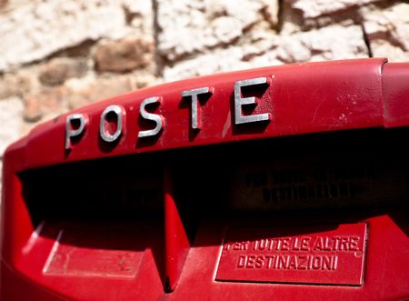 Retro Style Italian Post Box. Old italy Series.の写真素材