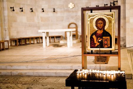 Tabgha.Church of the Multiplication. Israelの写真素材