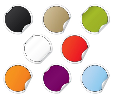 Vector Colorful Blank Sticker Setのイラスト素材