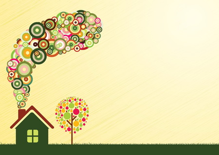 Fall Concept. Retro Vector Collection.のイラスト素材