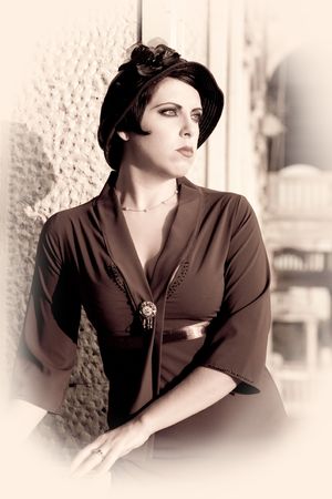 Woman In The Hat. Retrospective Review. 20-s  XX Century.の写真素材