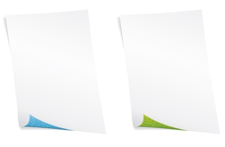 Blank white paper vector set. Environment concept.のイラスト素材