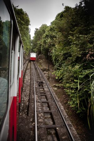 View from the mountain tram on the jungle. Penang collection.の写真素材