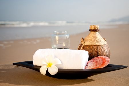 SPA objects on the beachfront. SPA series.の写真素材