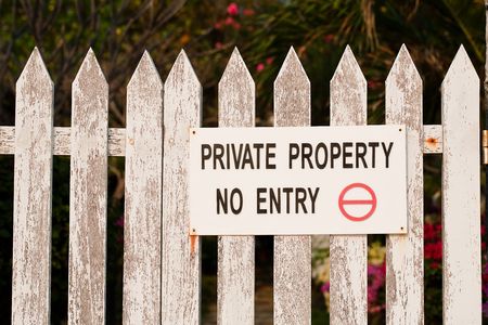 Private Property No Entry Signの写真素材