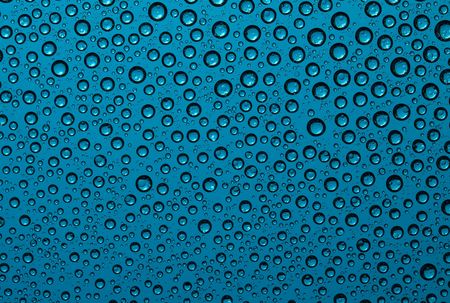 Blue water drops. Nature collection.の写真素材