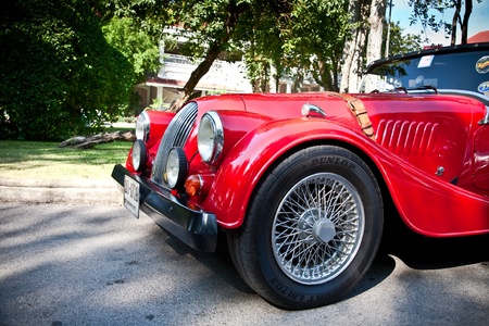 HUA HIN - DECEMBER 18: Morgan Plus 8 , 2003 year. Retro Car on Vintage Car Parade 2010 at Sofitel Resort on December 18, 2010 in Hua Hin, Thailand. のeditorial素材