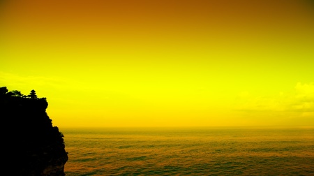 Luhur Ulu Watu Temple At Dawnの写真素材