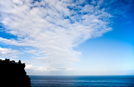 Bali temple at sunrise in Uluwatuの写真素材