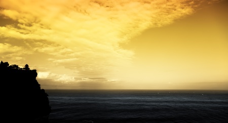 Luhur Uluwatu Temple At Dawn. Bali.の写真素材