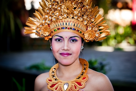 BATUBULAN, BALI, INDONESIA- JUNE 23: Barong Dancer before Perfomance on June 23, 2011 in Batubulan, Bali, Indonesia. のeditorial素材