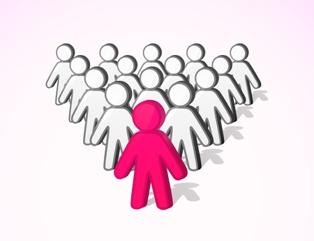 Teamwork Vector Concept  Crowd and a Leader の写真素材