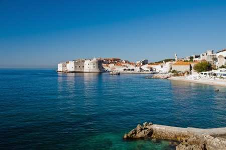 Adriatic sea, Dubrovnik old town, Croatia, Europeの写真素材