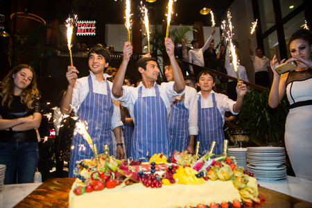 MOSCOW, RUSSIA, September, 20: . After Party Opening Ceremony Vegas Shopping Mall, September, 20, 2014 at Vegas 2 Center in Moscow, Russiaのeditorial素材