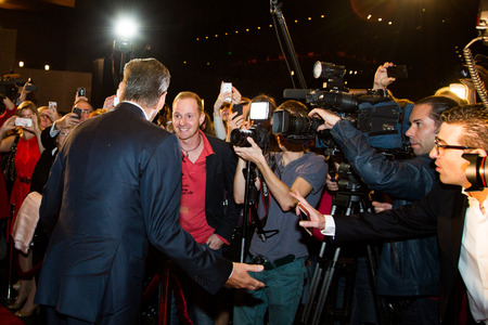 MOSCOW, RUSSIA, September, 10: Actor Pierce Brosnan. Premiere of the movie "THE NOVEMBER MAN", September, 10, 2014 at Barvikha Luxury Village in Moscow, Russiaのeditorial素材