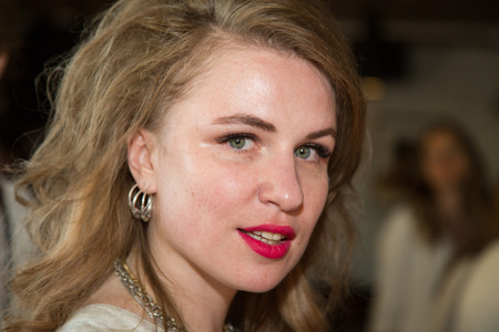 MOSCOW - JUNE, 25: V.G.Germanika. White party Hollywood Reporter Magazine at River Restorant, June 25, 2014 in Moscow, Russiaのeditorial素材