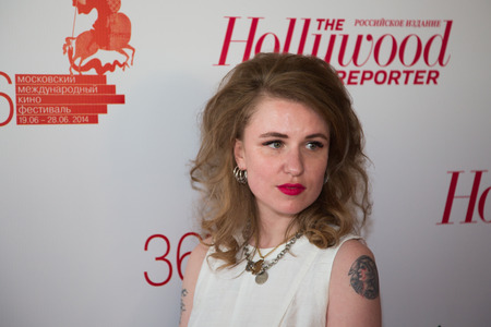 MOSCOW - JUNE, 25: V.G.Germanika. White party Hollywood Reporter Magazine at River Restorant, June 25, 2014 in Moscow, Russiaのeditorial素材