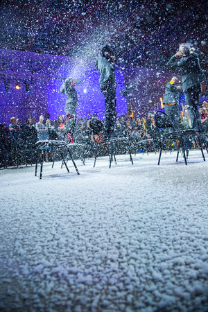 MOSCOW - OCTOBER 17: Performance Three-dimensional dance. First Moscow International Forum - Culture. Look into the future on October 17, 2014 in Moscow, Russia.のeditorial素材