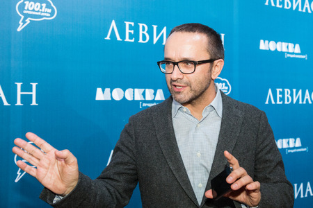 MOSCOW - JANUARY, 28: Film Director Andrey Zvyagintsev . Premiere of the movie Leviathan at Moscow Cinema,  January, 28, 2015 in Moscow, Russiaのeditorial素材