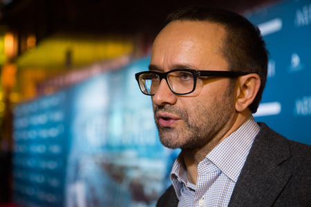 MOSCOW - JANUARY, 28: Film Director Andrey Zvyagintsev . Premiere of the movie Leviathan at Moscow Cinema,  January, 28, 2015 in Moscow, Russiaのeditorial素材