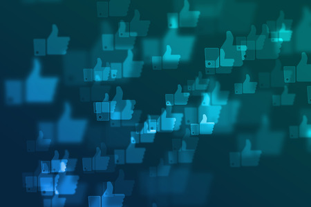Like signs defocused backgroundの写真素材