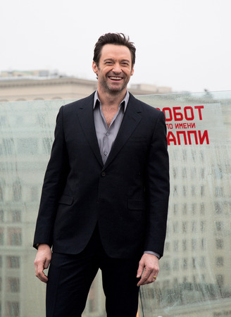 MOSCOW, RUSSIA, MARCH, 01: Actor Hugh Jackman. Photo-call of the movie "Chappie", March, 01, 2015 at RITZ HOTEL in Moscow, Russiaのeditorial素材
