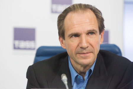MOSCOW, RUSSIA, October, 28: Actor RALPH FIENNES. Press Conference. October, 28, 2014 at TASS agency in Moscow, Russiaのeditorial素材