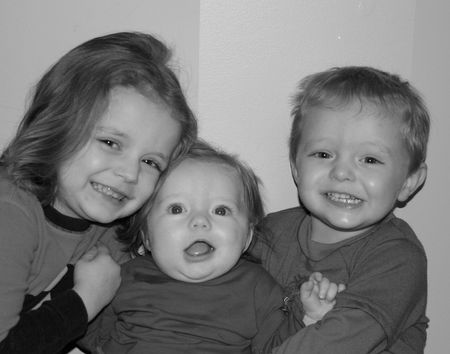 Three kids together, familyの写真素材