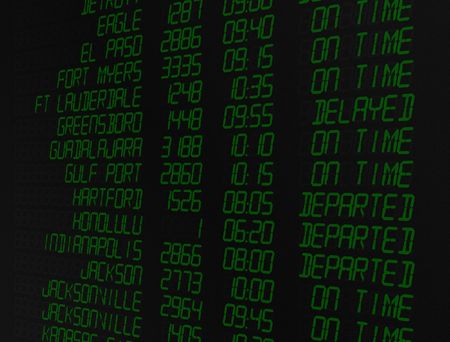 Airport flight screen, illustrationの写真素材