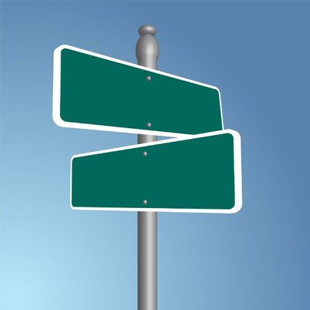 Crossroads Blank Vector Illustrationのイラスト素材