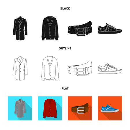 Vector design of man and clothing sign. Collection of man and wear stock symbol for web.のイラスト素材