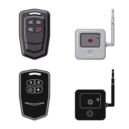 Vector illustration of office and house symbol. Set of office and system vector icon for stock.のイラスト素材