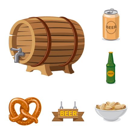 Isolated object of pub and bar sign. Collection of pub and interior vector icon for stock.のイラスト素材