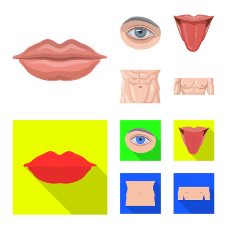 Isolated object of human and part . Collection of human and woman stock vector illustration.のイラスト素材